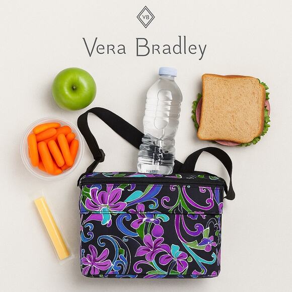NWOT Vera Bradley Lunch Cooler in Very Berry Paisley - Picture 1 of 7